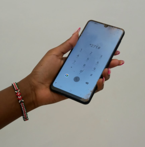 hand holding phone